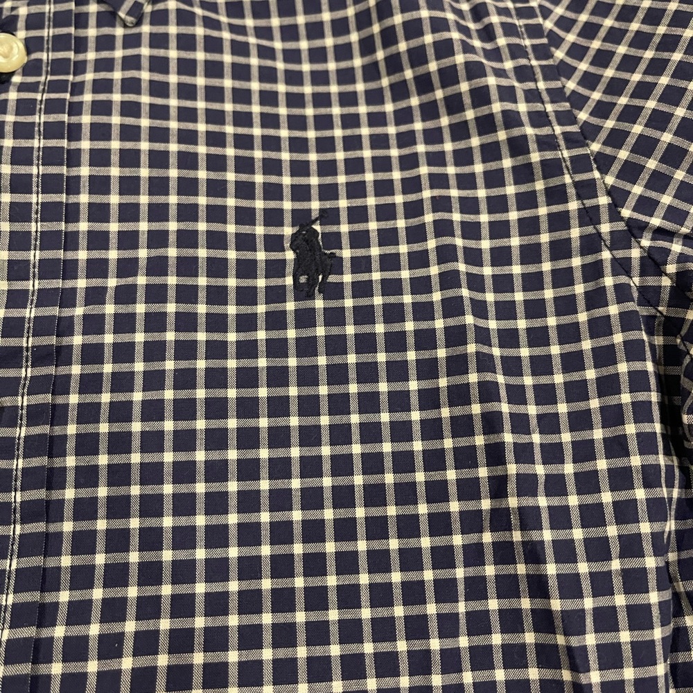 Ralph Lauren Boys Size 3/3T Long Sleeve Button Front Blue Plaid Check Shirt - Picture 5 of 8